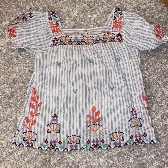 Johnny Was Mareen Puff-Sleeve Striped Peasant Top - Picture 5 of 9